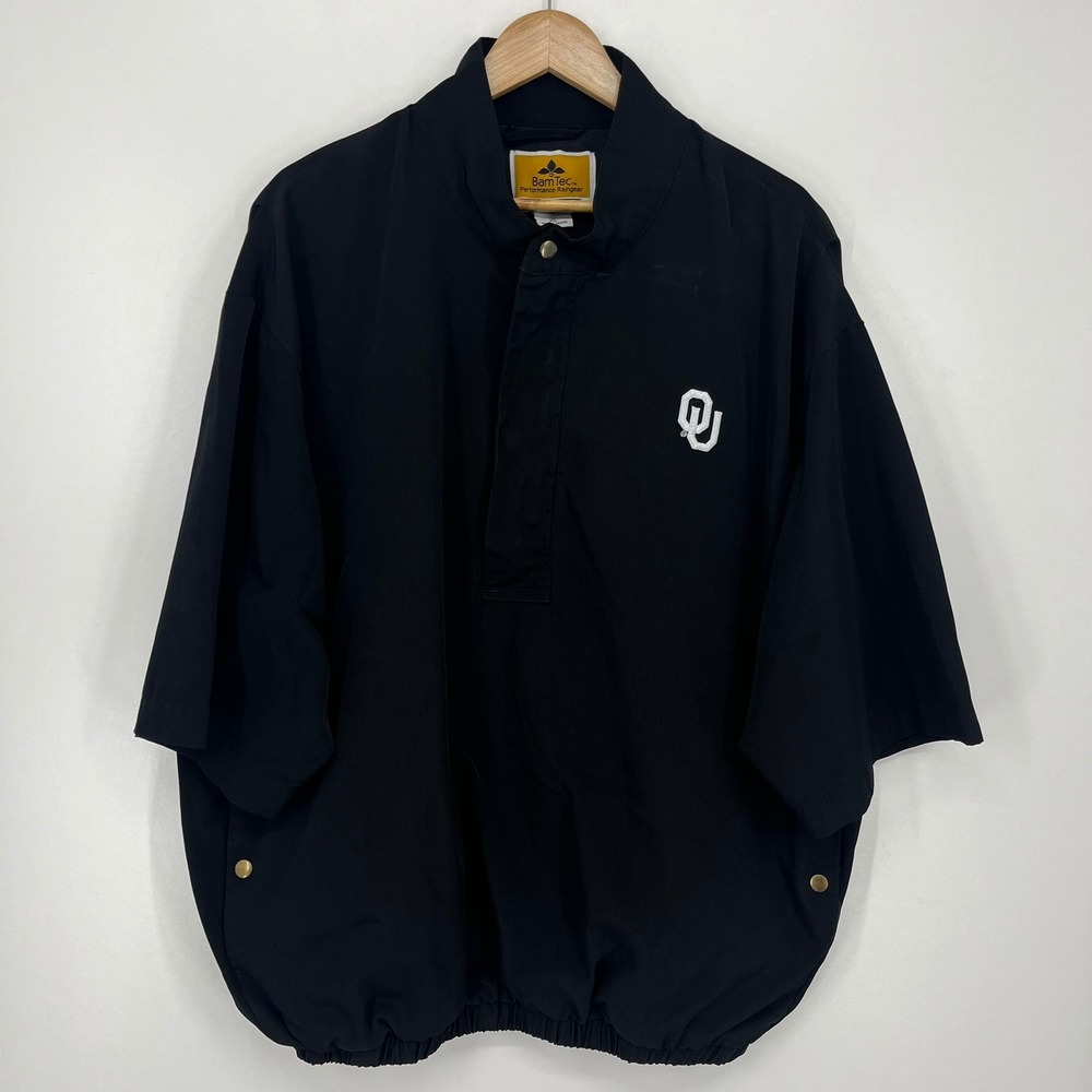 BamTec Mens Oklahoma Sooners OU Performance Raingear‎ Windbreaker Black XL